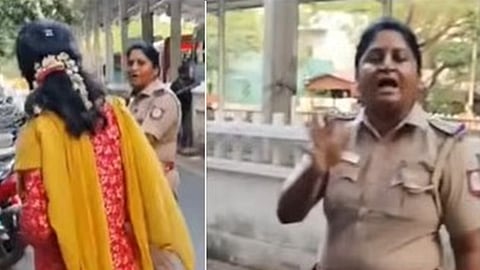 சாஸ்திரி நகர் காவல் நிலையத்தில் வாகனம் நிறுத்துவதில் போலீஸாருக்கு இடையே வாக்குவாதம்