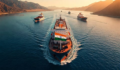 8.6 லட்சம் டன் கச்சா எண்ணெய் ஏற்றிக்கொண்டு இந்திய தேசியக் கொடியுடன் ஒரே நாளில் ஹார்முஸ் ஜலசந்தியை கடந்த 3 கப்பல்கள்