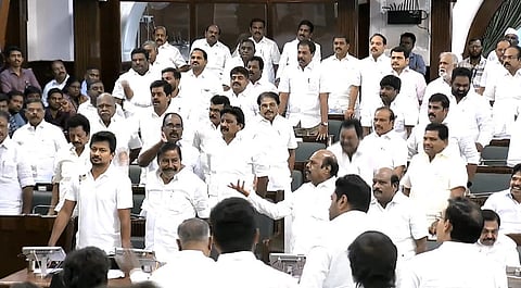 சட்டப்பேரவையில் முதல்வர் விஜய் பேச்சுக்கு எதிர்ப்பு: திமுக வெளிநடப்பு