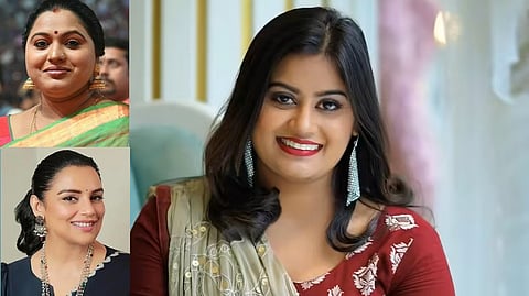 வலது: நடிகை அன்​சிபா | இடது: நடிகைகள் லட்சுமி பிரி​யா, ஸ்வேதா மேனன்