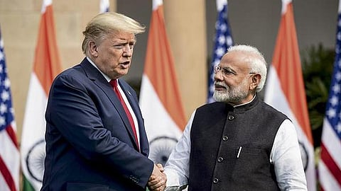 அமெரிக்க அதிபர் டொனால்ட் ட்ரம்ப்&nbsp;மற்றும் பிரதமர் மோடி
