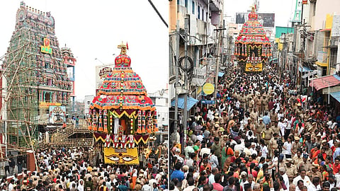 சேலம் கோட்டை பெரிய மாரியம்மன் கோயில் தேர் திருவிழா - திரளான பக்தர்கள் தரிசனம்