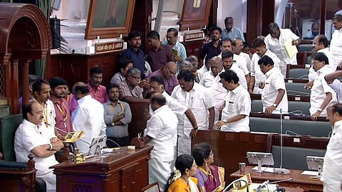 முதல்வரின் பதிலுரைக்கு எதிர்வினையாற்ற அனுமதி மறுப்பு: திமுக வெளிநடப்பு