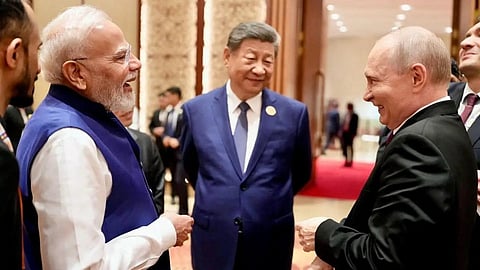 பிரதமர் மோடி, சீன அதிபர் ஜி ஜின்பிங், ரஷ்ய அதிபர் புதின் 
