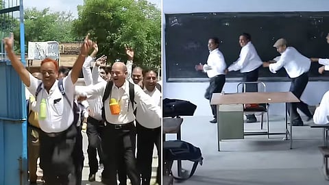 50 ஆண்டுகளுக்குப் பின்னர் பள்ளி சீருடையில் வந்து நெகிழ வைத்த முன்னாள் மாணவர்கள்