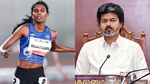 ஆசிய விளையாட்டு தொடர் ஓட்டப் போட்டியில் வெண்கலம்: அபிநயாவுக்கு முதல்வர் விஜய் வாழ்த்து