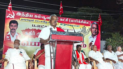 “திமுக ஆதரவுடன் அதிமுக ஆட்சி அமைப்பதை தடுத்து நிறுத்தியது இடதுசாரிகள்” - பெ.சண்முகம்