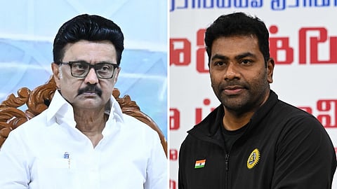 மு.க.ஸ்டாலின் மீது தேர்தல் அதிகாரியிடம் புகார்: அமைச்சர் ஆதவ் அர்ஜூனா நேரில் மனு 
