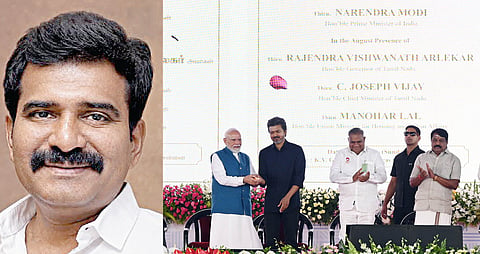 ‘மத்திய அரசு விழா மேடையில் பாஜக தலைவரை உட்கார வைத்தது மோசமான முன் உதாரணம்’ - அமைச்சர் நிர்மல்குமார் குற்றச்சாட்டு 