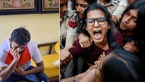 அபிஜீத் திப்கே, நேஹா போரா  தடுப்புக் காவலில் கைது - டெல்லியில் தடையை மீறி சிஜேபி பேரணி