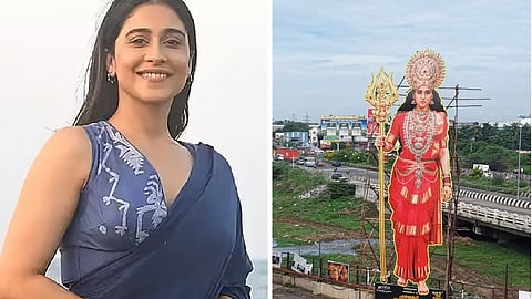 ‘மூக்குத்தி அம்மன்’-க்கு 60 அடியில் கட் அவுட் -  பிரமிப்பை பகிர்ந்த ரெஜினா