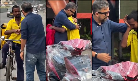 தொழிலதிபர் ஆனந்த் அம்பானி சார்பில் பிளிங்கிட் ஊழியருக்கு மின்சார ஸ்கூட்டர் பரிசு - நெகிழ்ச்சி வீடியோ வைரல்