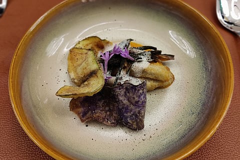In frame: Taro Okra Sweet Potato