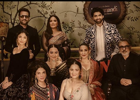 Sonakshi with her Heeramandi team 