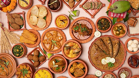 The food spread