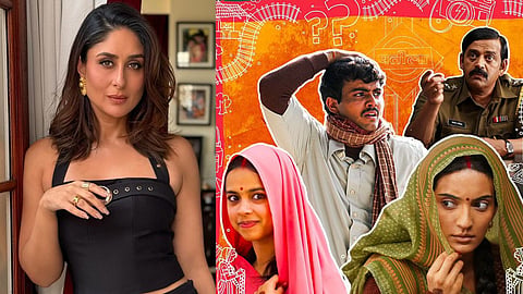 In frame: Kareena Kapoor (L),  Laapataa Ladies poster (R)