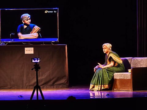 Latha Venkat in a scene from the monodrama