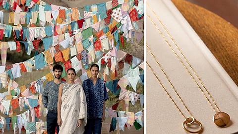 In frame: Fabindia (L); Mejuri  jewellery (R)