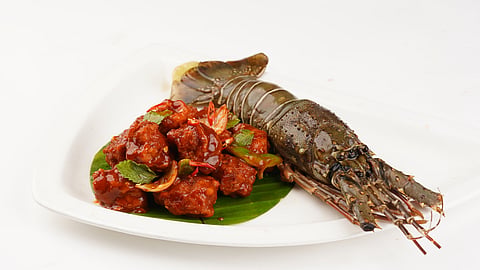 Lobster in Chilli Mint Sauce