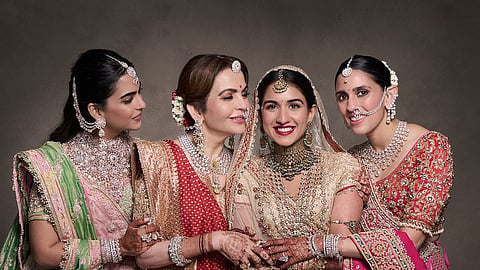 In frame: Isha Ambani, Nita Ambani, Radhika Merchant and Shloka Mehta 