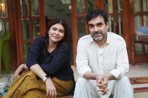 In frame: (left) Pankaj Tripathi's wife Mridula Tripathi and (right) Pankaj Tripathi