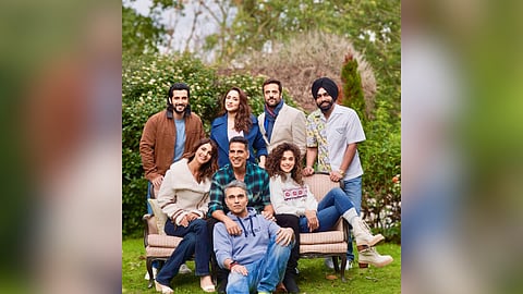 In Frame: Aditya Seal along with the cast of 'Khel Khel Main' 