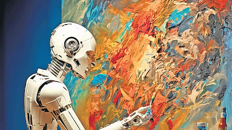 Automated art was around even as early as the ancient Greek  civilisation 