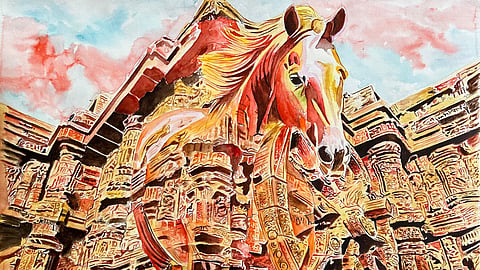 Dr Sushma Mahajan is a doctor and self –taught artist, whose works have been curated by Alka Pande for this exhibition