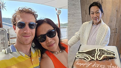 Mark Zuckerberg and Priscilla Chan (L); Priscilla (R) 
