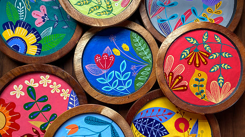 Hand-painted wall - hangings 