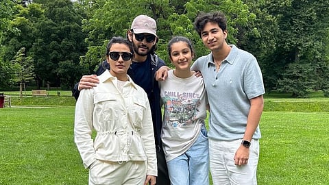 Namrata Shirodkar, Mahesh Babu, Sitara and Gautam