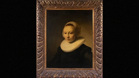 An undated photo shows a 17th century painting, 'Portrait of a Girl', by Dutch artist Rembrandt, which was sold at auction for $1.4 million on Aug. 24, 2024 by Thomaston Place Auction Galleries in Thomaston, Maine