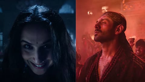 Vidya Balan and  in Kartik Aaryan in Bhool Bhulaiyaa 3 teaser 