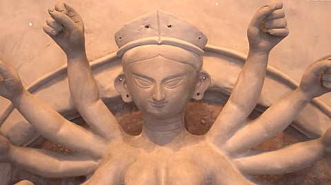 The idol making process in progress 