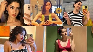 Khushi Kapoor, Alia Bhatt, Rashmika Mandanna (Top L to R);  Janhvi Kapoor and Mithila Palkar (Below L to R)