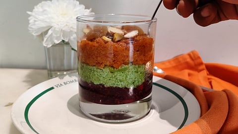 In frame: Tri-layer halwa