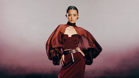 A model donning a piece from the collection 