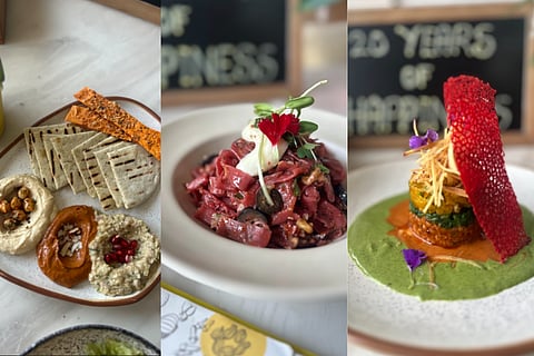 Dishes from the anniversary special menu 