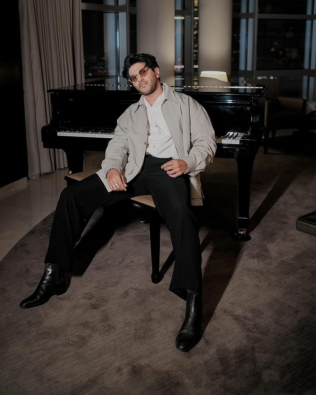 dulquer salmaan formal dress Devnaagri