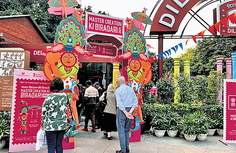 Dilli Haat - well-deserved spotlight on the master craftsmen who preserve age-old crafts but usually drop off from collective memory. 