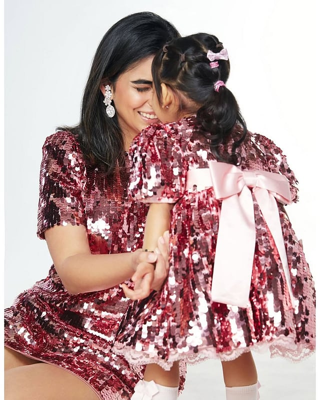 isha ambani short dress Barbiecore Goals: Isha Ambani and daughter Aadiya shine in matching pink  Dolce & Gabbana dresses