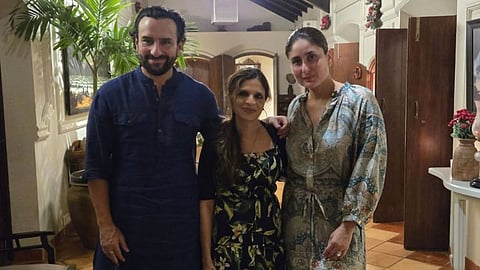Saif Ali Khan, Saba Pataudi and Kareena Kapoor 