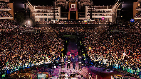 Coldplay at their Mumbai concert 