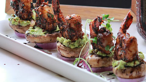 Rum Glazed Prawns