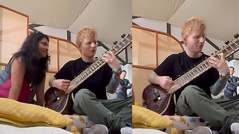 Megha Rawoot and Ed Sheeran