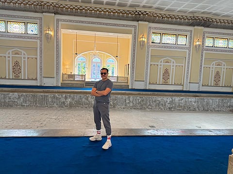 Saif Ali Khan looks dashing as he returns to his debut film Parampara’s shooting spot for his next