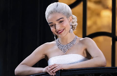 Rachel Zegler stars as Evita during the production