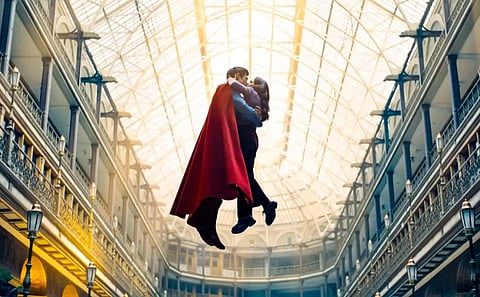 A mid‑credits scene portrays Superman and Krypto on the moon, a respectful nod to the All-Star Superman comic