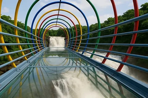 First ever glass bridge opens in Maharashtra's Napne Waterfall