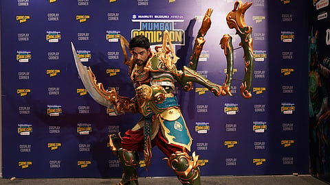 Cosplayer posing during the previous edition of Comic Con India 